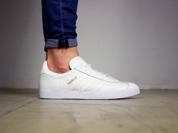 Adidas Gazelle SKÓRA buty męskie trampki białe