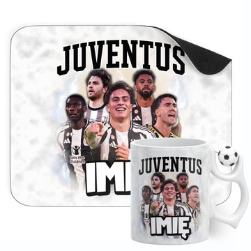 Zestaw personalizowany Kubek Piłkarski + Podkładka pod mysz Juventus