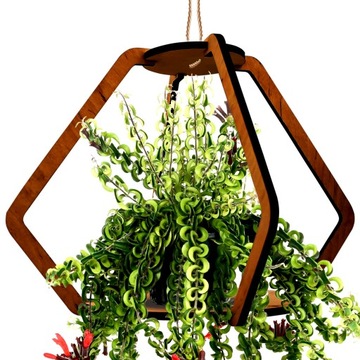 Drewniany kwietnik wiszący LOFT kwiaty LUCIAN eko