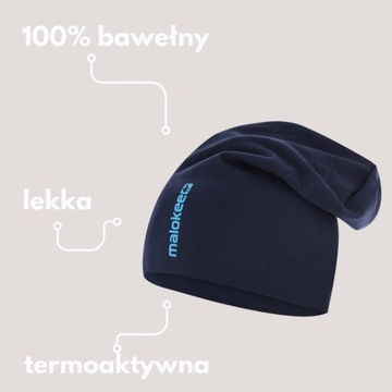 Czapka bawełniana beanie do biegania uniwersalna treningowa