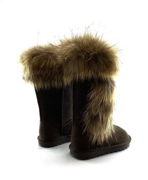 19112 КОРИЧНЕВАЯ НАТУРАЛЬНАЯ КОЖА, МЕХ ЕНОТА