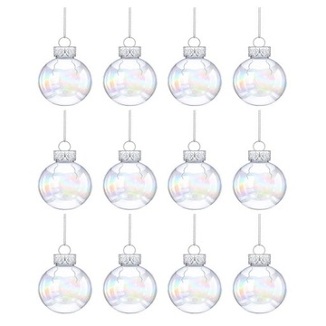 Прозрачные переливающиеся елочные игрушки для наполнения шаров Елочные украшения 6 шт