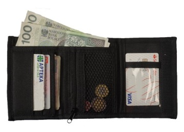 Кошелек на липучке, ткань трактора John Deere