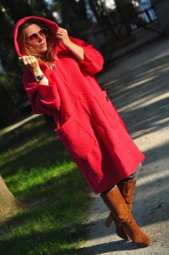 ТЕПЛОЕ ПАЛЬТО ИЗ ягненка с капюшоном, НА МОЛНИИ, темно-синий