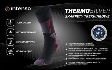 ТЕРМОАКТИВНЫЕ ТРЕККИНГОВЫЕ НОСКИ, ПЛОТНЫЕ ТЕПЛЫЕ INTENSO THERMOSILVER +AG