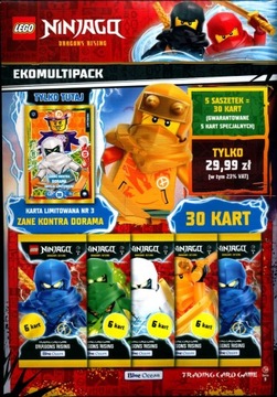 Karty Lego MULTIPACK LEGO NINJAGO Seria 9 Trading Card Dragons Rising 1/ 24