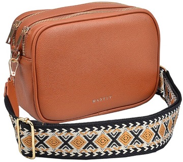 MAXFLY Torebka damska LISTONOSZKA CROSSBODY pasek BOHO