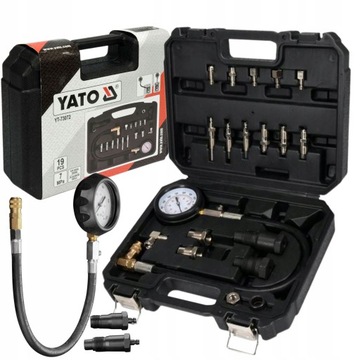 ТЕСТЕР ДАВЛЕНИЯ СЖАТИЯ YATO ДИЗЕЛЬНЫЙ ТЕСТЕР ДАВЛЕНИЯ СЖАТИЯ 19 элементов
