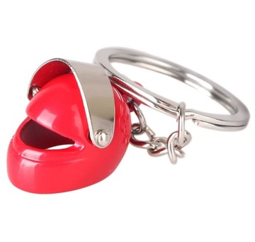 Brelok KASK CZERWONY METAL zawieszka do kluczy