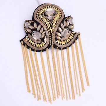 Эполеты с бахромой и бахромой, стразами 2 шт.