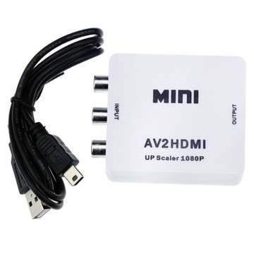 Адаптер Конвертер сигналов 3 x Cinch RCA 1080 в HDM