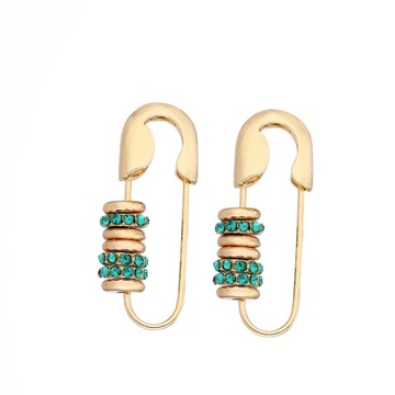 Gold U-shaped Stud Earrings Paper Clip Pin