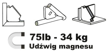 МАГНИТНЫЙ УГОЛ ДЛЯ СВАРКИ, МАГНИТНЫЙ ДЕРЖАТЕЛЬ 34,5 КГ