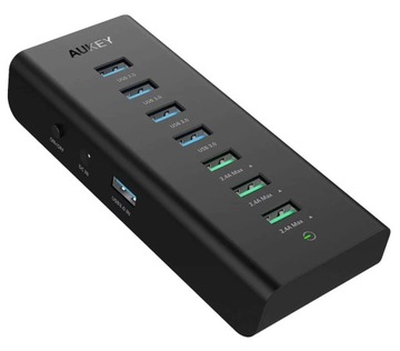 AUKEY CB-H19 Aktywny HUB USB 7xUSB 2.0/3.1 5Gbps + ZASILACZ