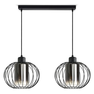 Lampa Wisząca Żyrandol Glam Czarny Złoty Miedź Chr