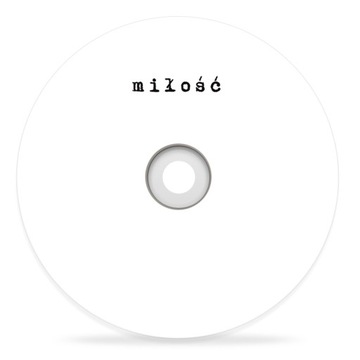 Płyta DVD czarny matowy napis nadruk MIŁOŚĆ biała Ślub Sesja foto Pamiątka