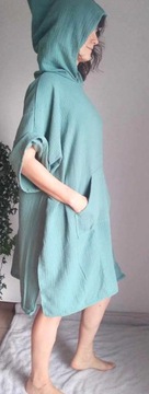 Пляжное пончо из органического муслина ОДИН РАЗМЕР / цвета