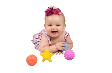 Развивающие сенсорные шарики с шипами для малышей, 6 шт.