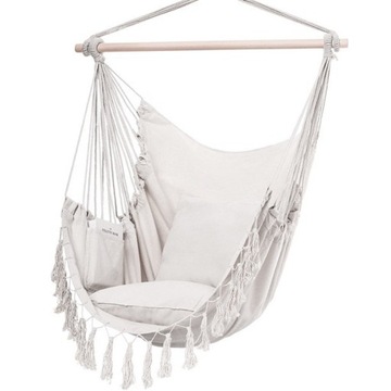 HUŚTAWKA OGRODOWA FOTEL WISZĄCY KRZESŁO BRAZYLIJSKIE BOHO