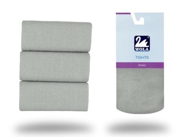 Rajstopy bawełniane Wola Basic, GREY G18, 104-110