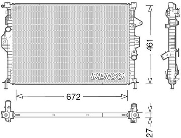 CHLADIČ VODY DRM10048 DENSO FORD KUGA