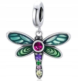 Charms ważka skrzydła srebro 925