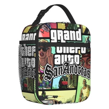 Grand Theft Auto San Andreas Insulated Lunch Bag for Camping Travel GTA