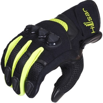 RĘKAWICE MOTOCYKLOWE LETNIE HUSAR GRIZZLY fluo