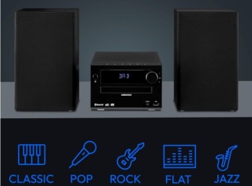 ЦИФРОВАЯ МИКРО СИСТЕМА DAB+ MD44484 CD/MP3 FM BLUETOOTH 2X15 Вт RMS ПУЛЬТ ДУ USB