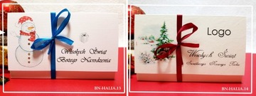 КОРПОРАТИВНЫЕ БИЗНЕС-РОЖДЕСТВЕНСКИЕ ОТКРЫТКИ Рождество с логотипом-конвертом БАНТ