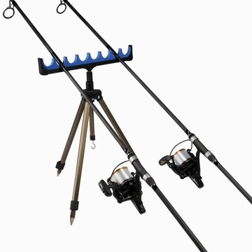 GRZEBIEŃ UCHWYT STOJAK FEDEROWY FEDERA PICKER TOPY WĘDEK RYBY 10gniazd 51cm