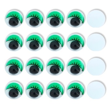 RUCHOME OCZKA OCZY DO DEKORACJI 12x3.5mm 20szt