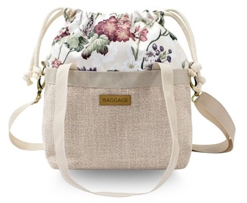 Багажная сумка багажная сумка сад цветы бежевые