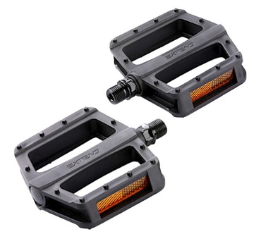 РАСШИРЕННАЯ ПЛАТФОРМА ВЕЛОСИПЕДНЫЕ ПЕДАЛИ ОТРАЖАЮЩИЕ СРЕДСТВА ЧЕРНЫЕ ШТИФТЫ С РЕЗЬБОЙ 9/16 ДЮЙМОВ MTB