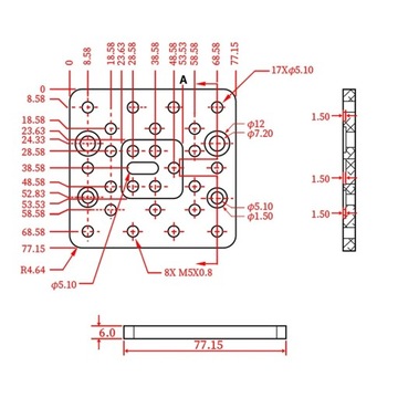 Черный стиль 3D-принтер Винт оси Z DIY C-луч