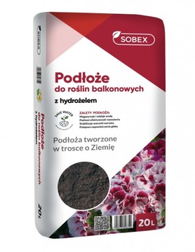 Podłoże do roślin balkonowych z hydrożelem 20L