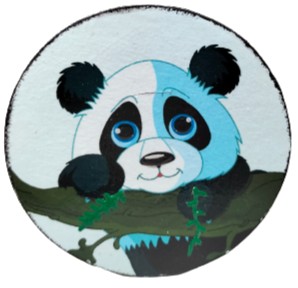 PODKŁADKA POD KUBEK PANDA DECOUPAGE