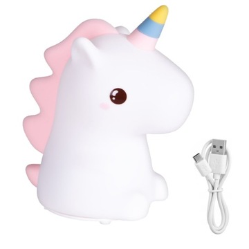 Светодиодный ночник Unicorn, силикон, 6 цветов, USB