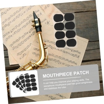 4 листа зубных подушечек для саксофона, подушечки для тенор-саксофона, нашивки для саксофона