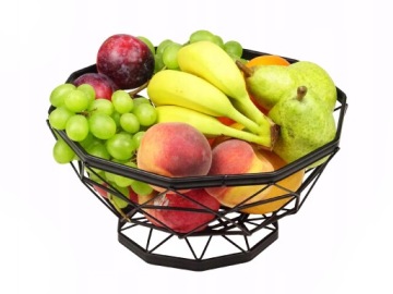 КОРЗИНА ДЛЯ ФРУКТОВ, ЧЕРНАЯ МЕТАЛЛИЧЕСКАЯ КОРЗИНА