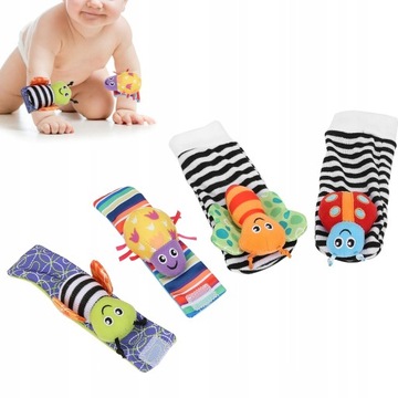 ДЕТСКИЕ ПОГРЕМКИ ПОГРЕМКИ НАРУЧКИ НОСКИ 4 ШТ.