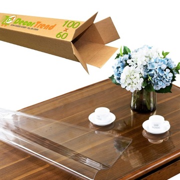 PODKŁADKA OCHRONNA PVC NA BIURKO STÓŁ BLAT 100x60 Miękkie Szkło MATA