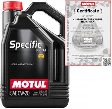 MOTUL SPECIFIC 952-A1 0W20 C5 WSS-M2C952-A1 5L