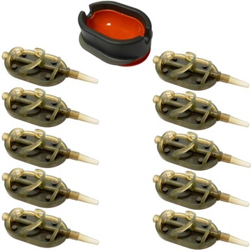 Zestaw 10 Podajników Do Method Feeder Arc 50g + Foremka