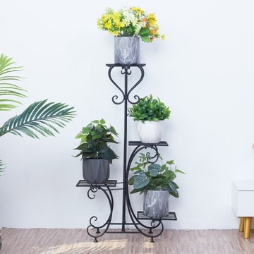 Ч/Б БОЛЬШАЯ ПОДСТАВКА ДЛЯ ЦВЕТОВ LOFT, МЕТАЛЛИЧЕСКАЯ ПОДСТАВКА ДЛЯ ЦВЕТОВ