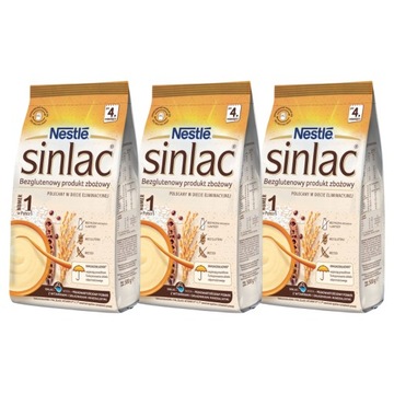 Nestlé Sinlac Bezglutenowy produkt zbożowy po 4. miesiącu 3x 500 g
