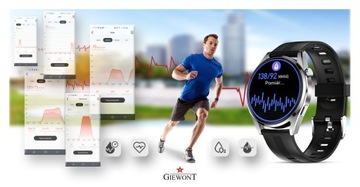 Smartwatch Rozmowy Puls Ciśnienie Męski SMS +Pasek