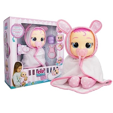 Cry Babies Newborn Coney - Deluxe Interactive Newborn Doll with A Smart Bra