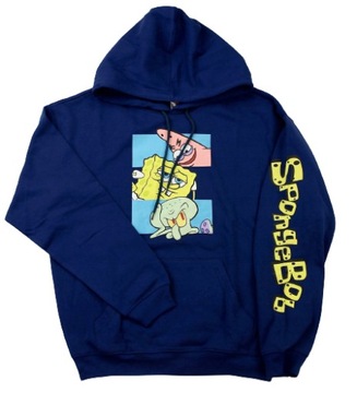 Bluza męska z kapturem Nickelodeon SpongeBob Kanciastoporty r. M Kieszeń