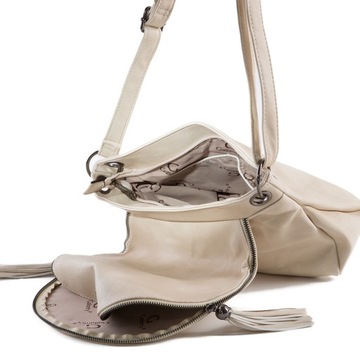 Gallantry Paris БЕЖЕВАЯ СУМКА С КЛАПАНОМ БОХО